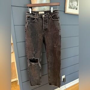 Abercrombie & Fitch High Rise Dad Jean Black size 28 6 R